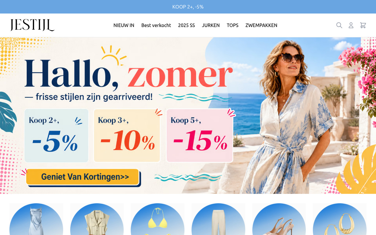 Screenshot van m.jestijl.nl