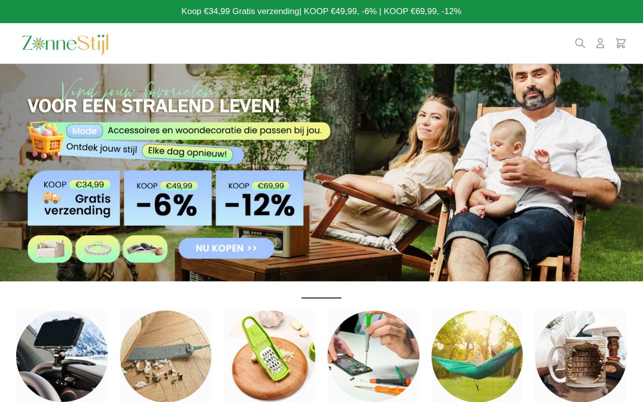 Screenshot van m.zonnestijl.nl