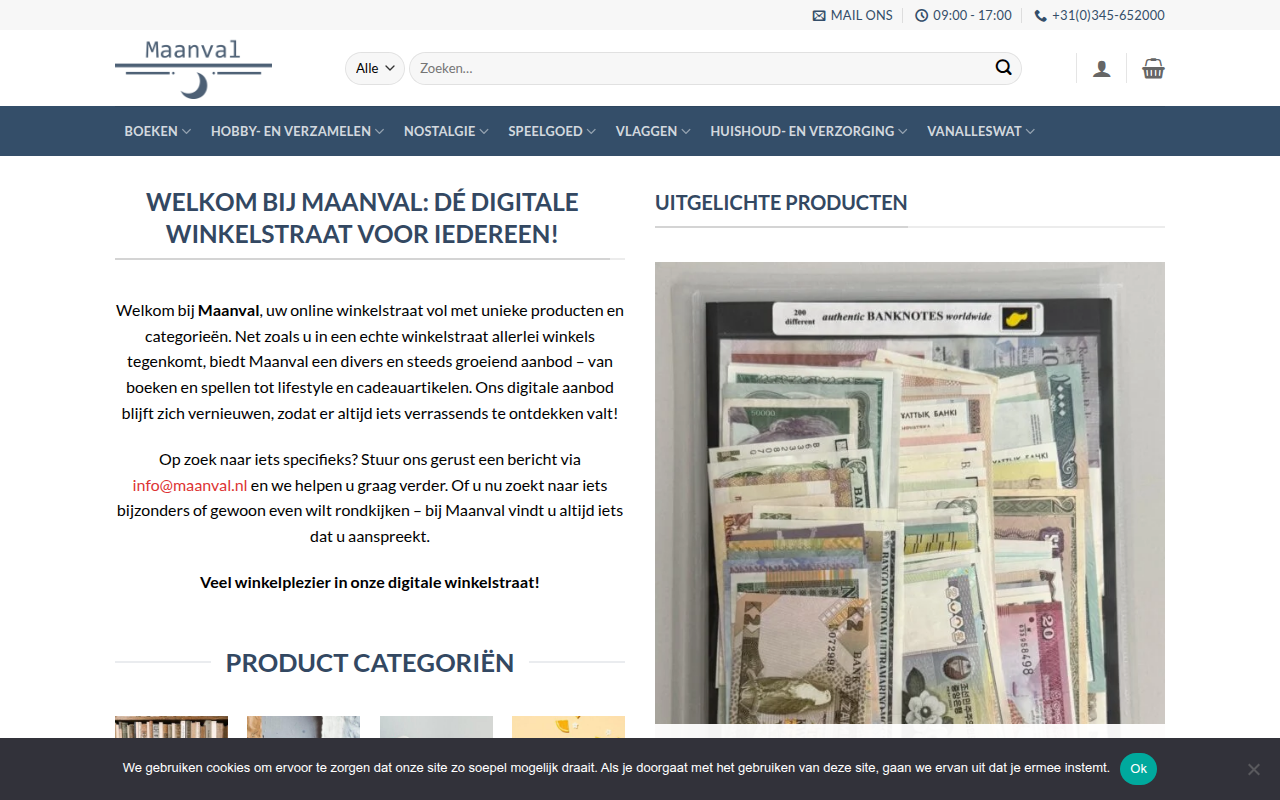 Screenshot van maanval.nl