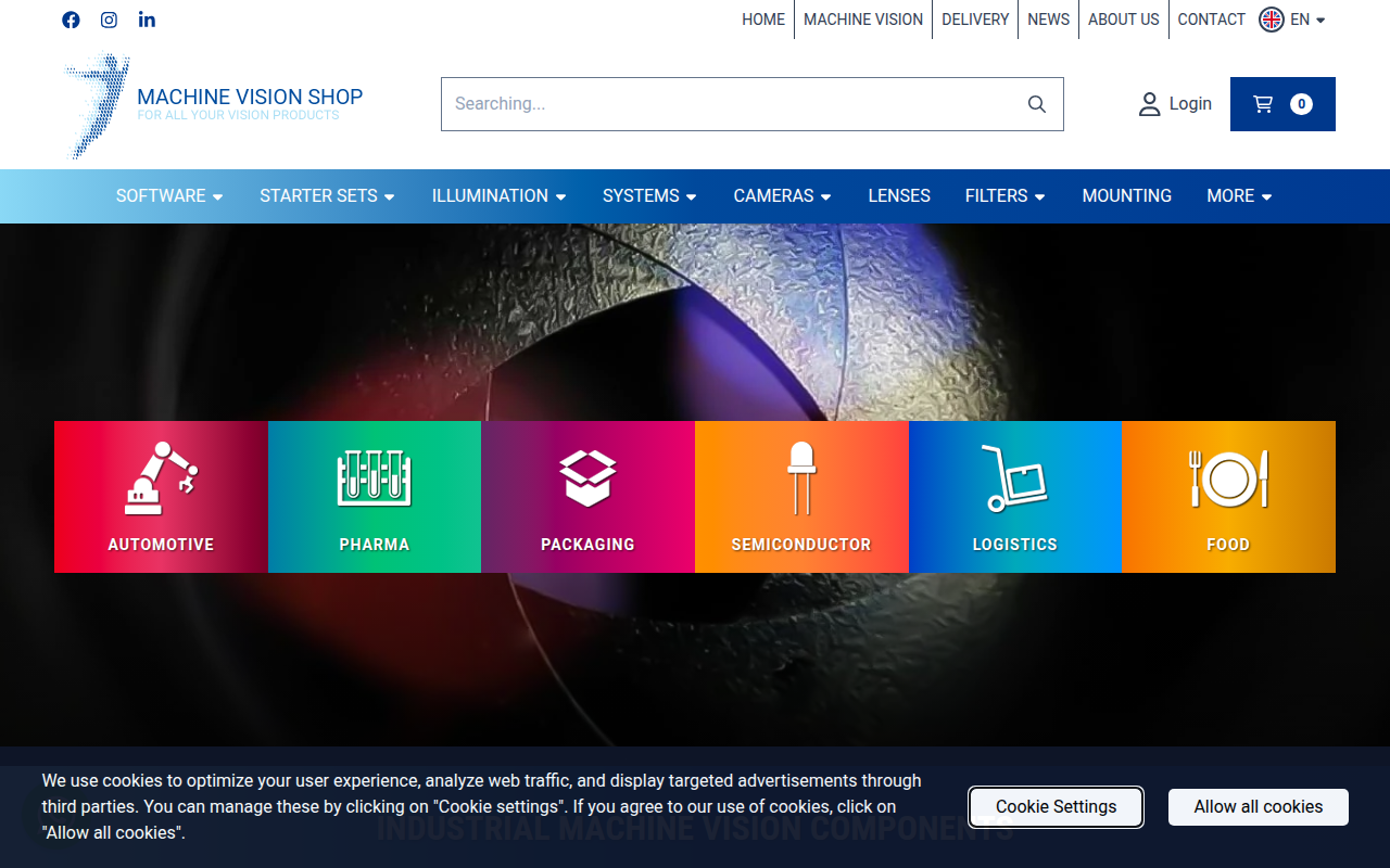 Screenshot van machine-vision-shop.com