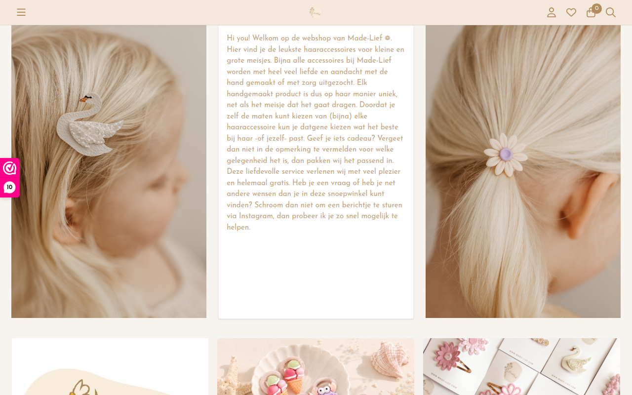 Screenshot van made-lief.com