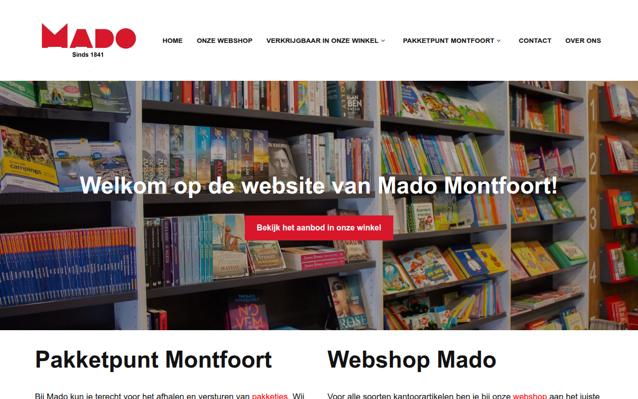 Screenshot van mado.nl
