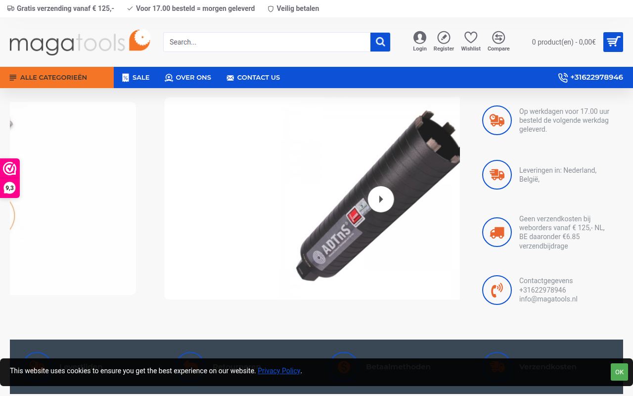Screenshot van magatools.nl