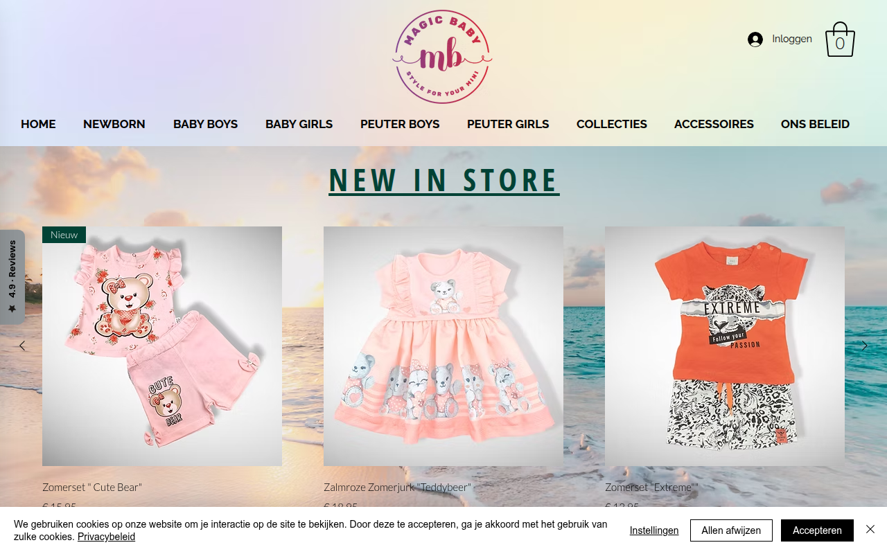 Screenshot van magicbaby.nl