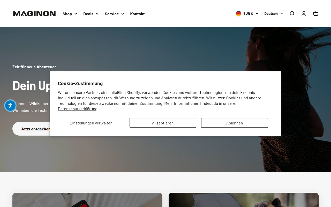 Screenshot van maginon.de