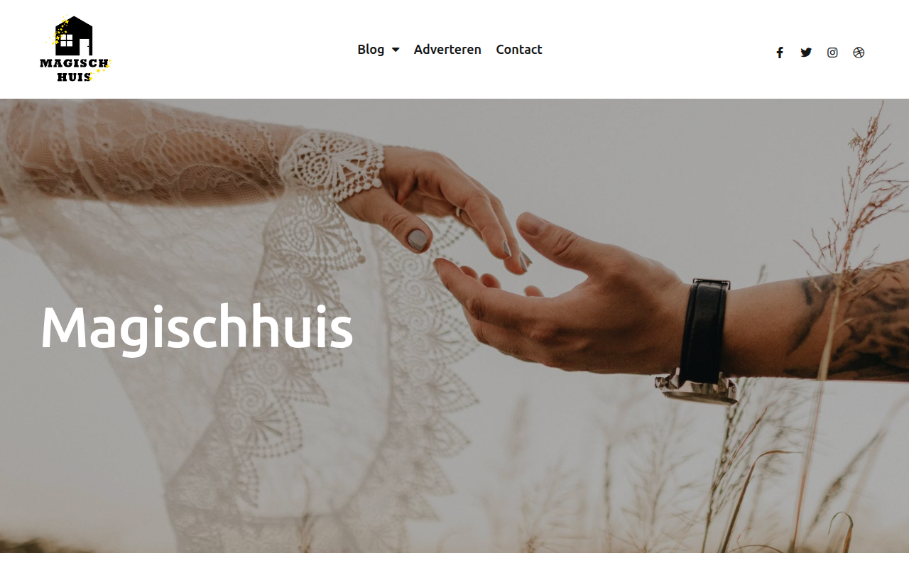 Screenshot van magischhuis.nl
