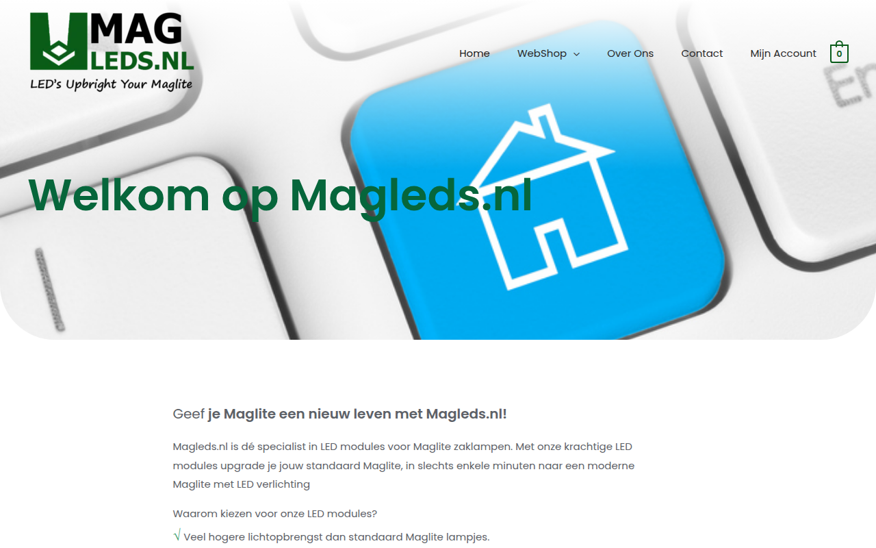 Screenshot van magleds.nl