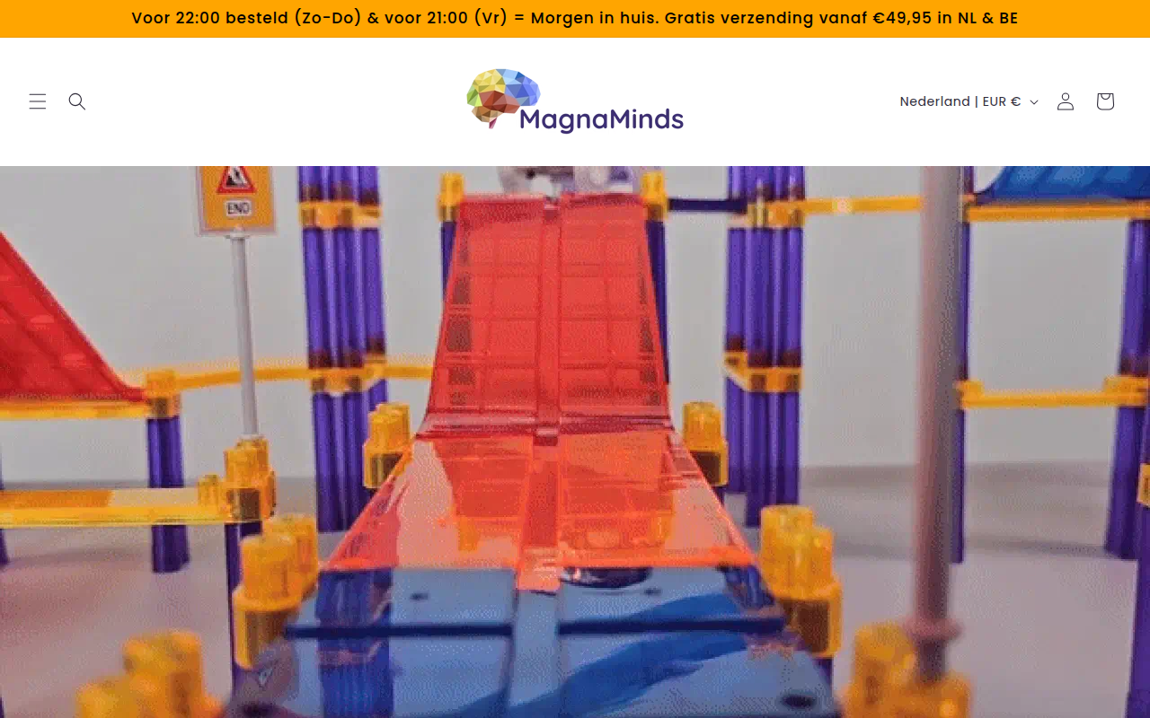 Screenshot van magnaminds.nl