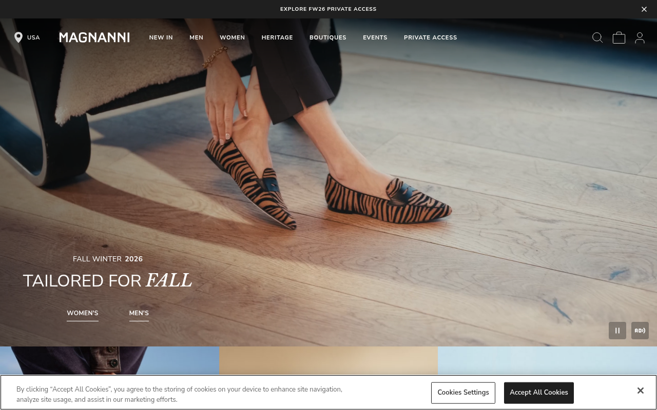 Screenshot van magnanni.com