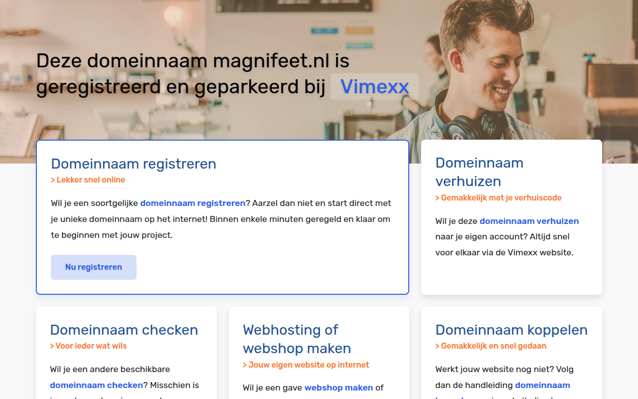 Screenshot van magnifeet.nl