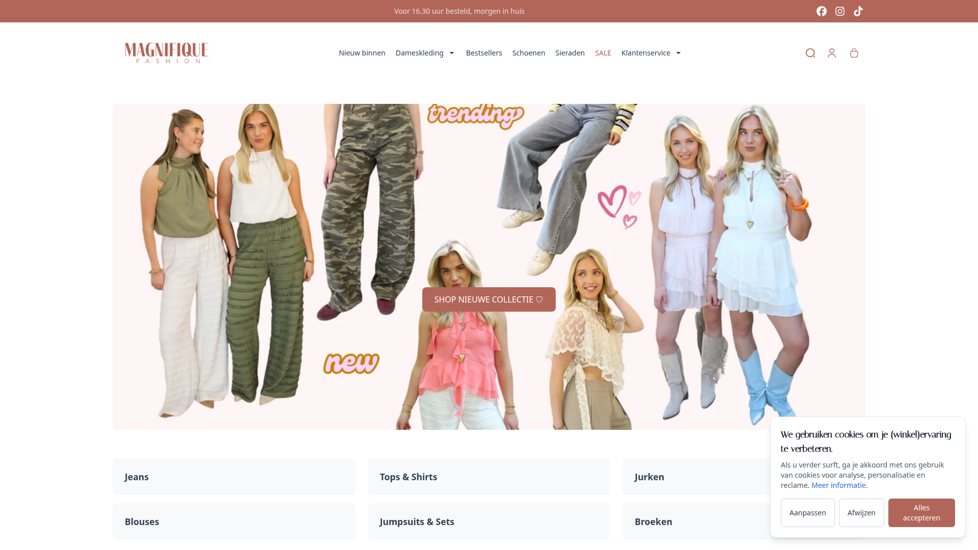 Screenshot van magnifiquefashion.nl