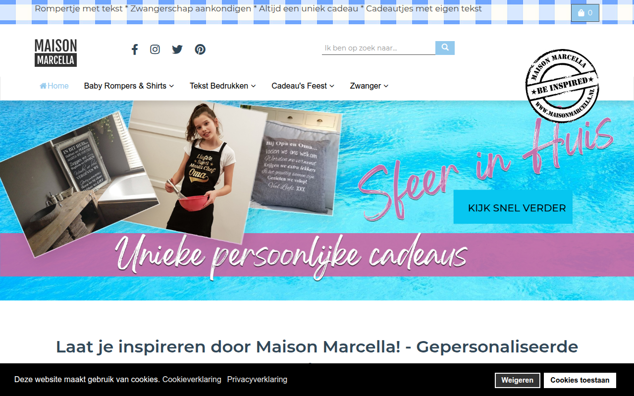 Screenshot van maisonmarcella.nl