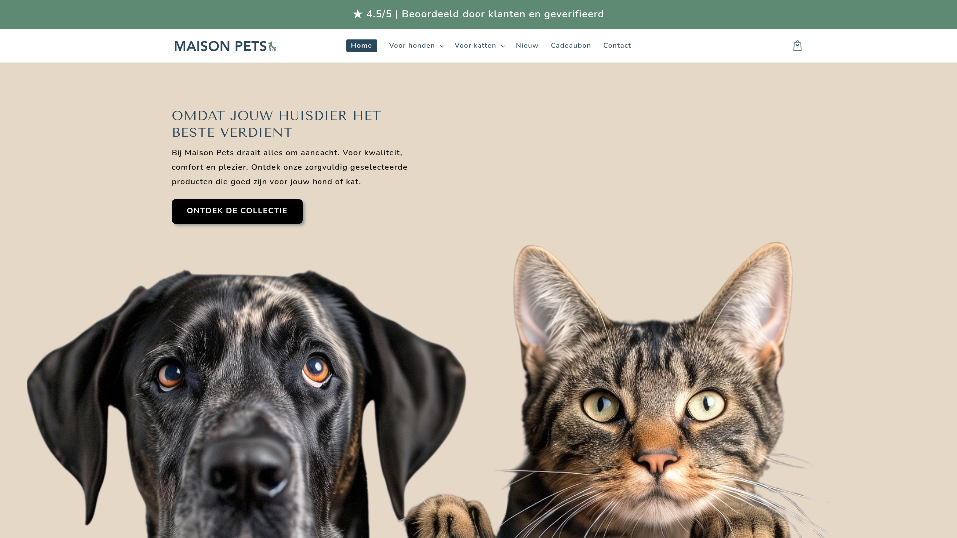 Screenshot van maisonpets.nl