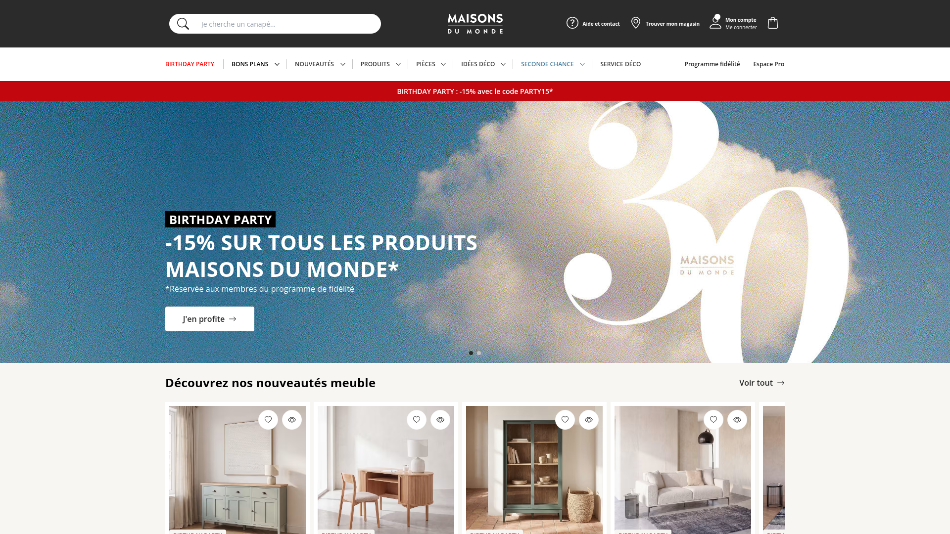 Screenshot van maisonsdumonde.com