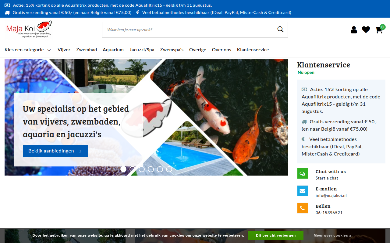 Screenshot van majakoi.nl