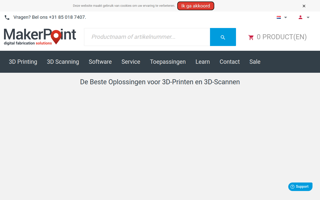 Screenshot van makerpoint.nl