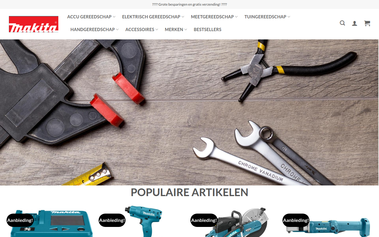 Screenshot van makitakortingwinkel.com