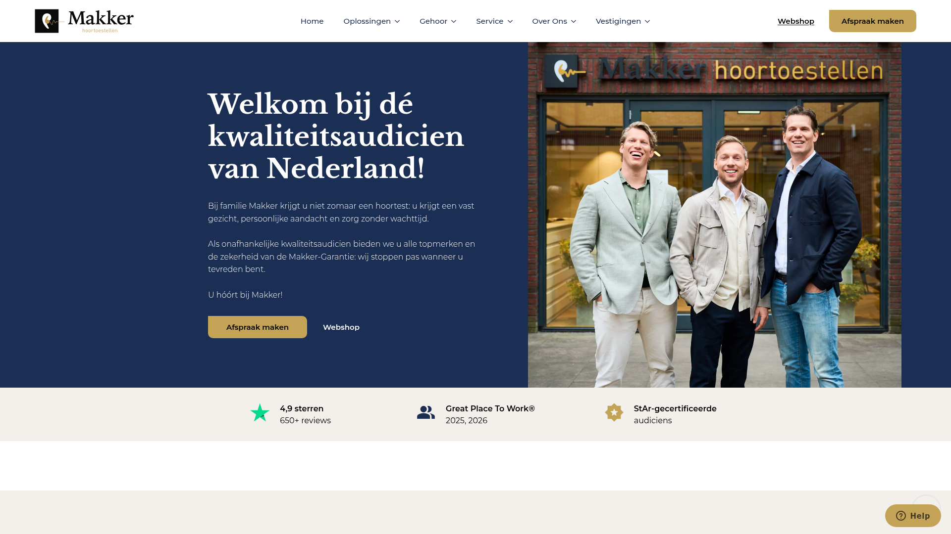 Screenshot van makker.nl