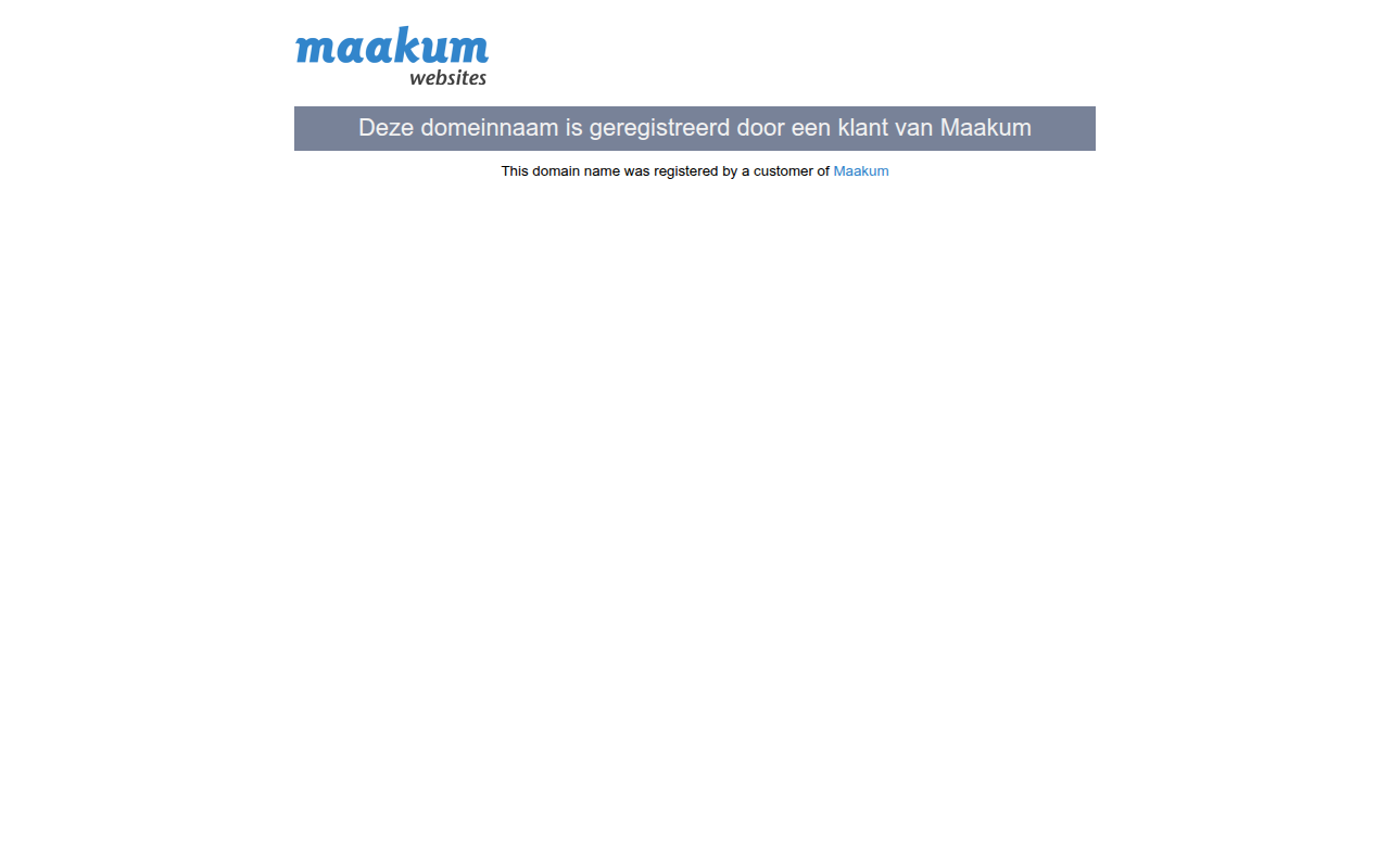 Screenshot van makum.nl