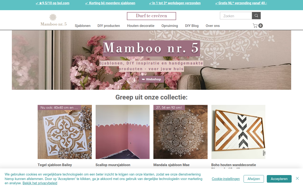 Screenshot van mamboo-nr-5.nl