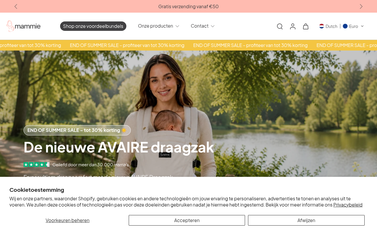 Screenshot van mammiecare.com
