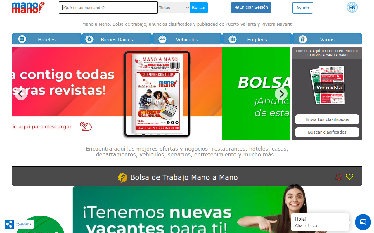 Screenshot van manoamano.com