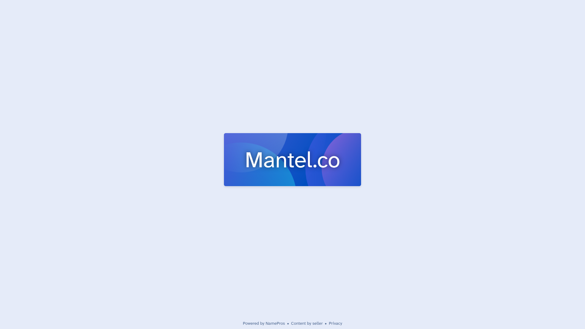 Screenshot van mantel.co