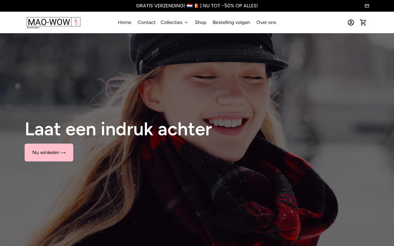 Screenshot van mao-wow.nl