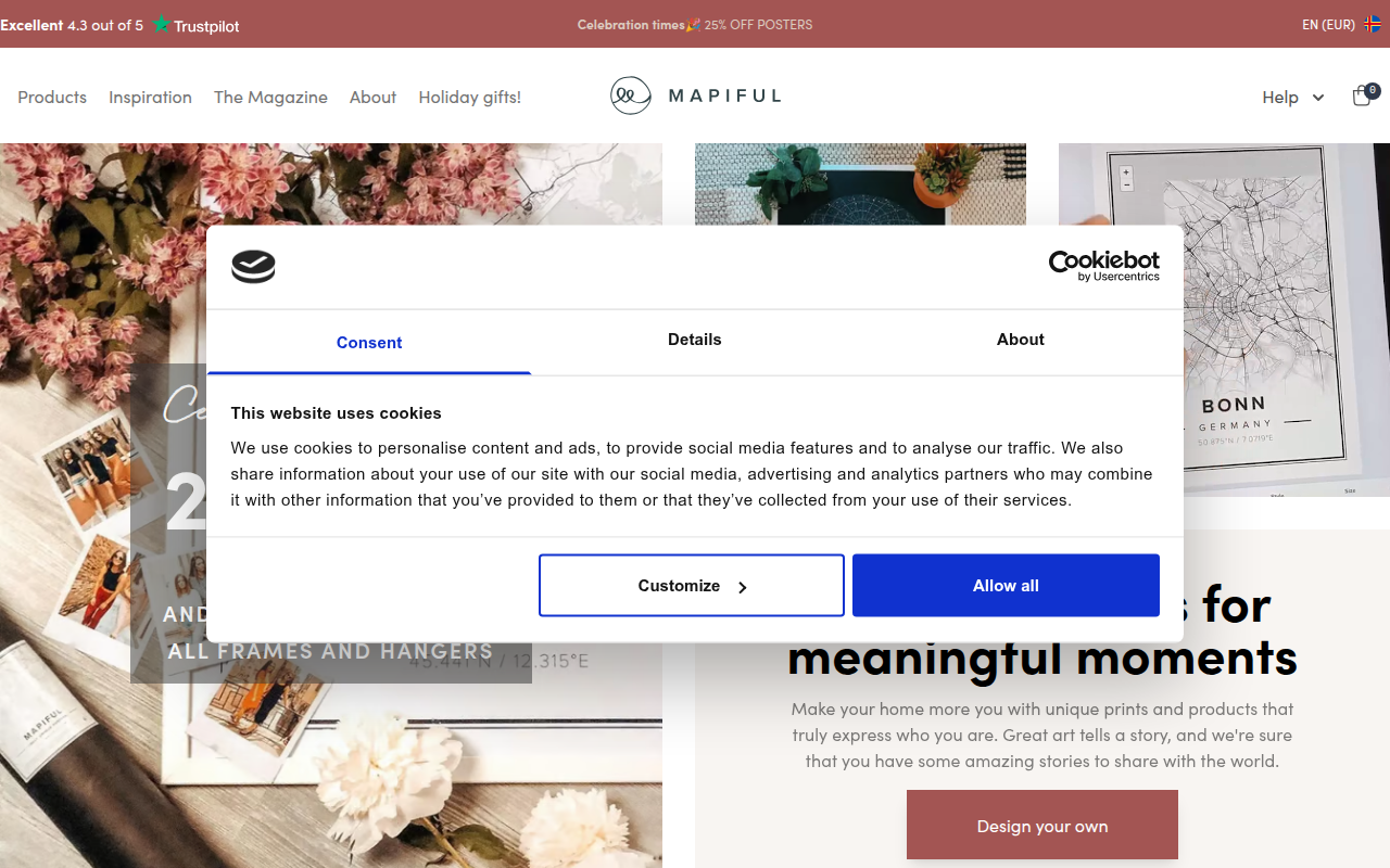 Screenshot van mapiful.com
