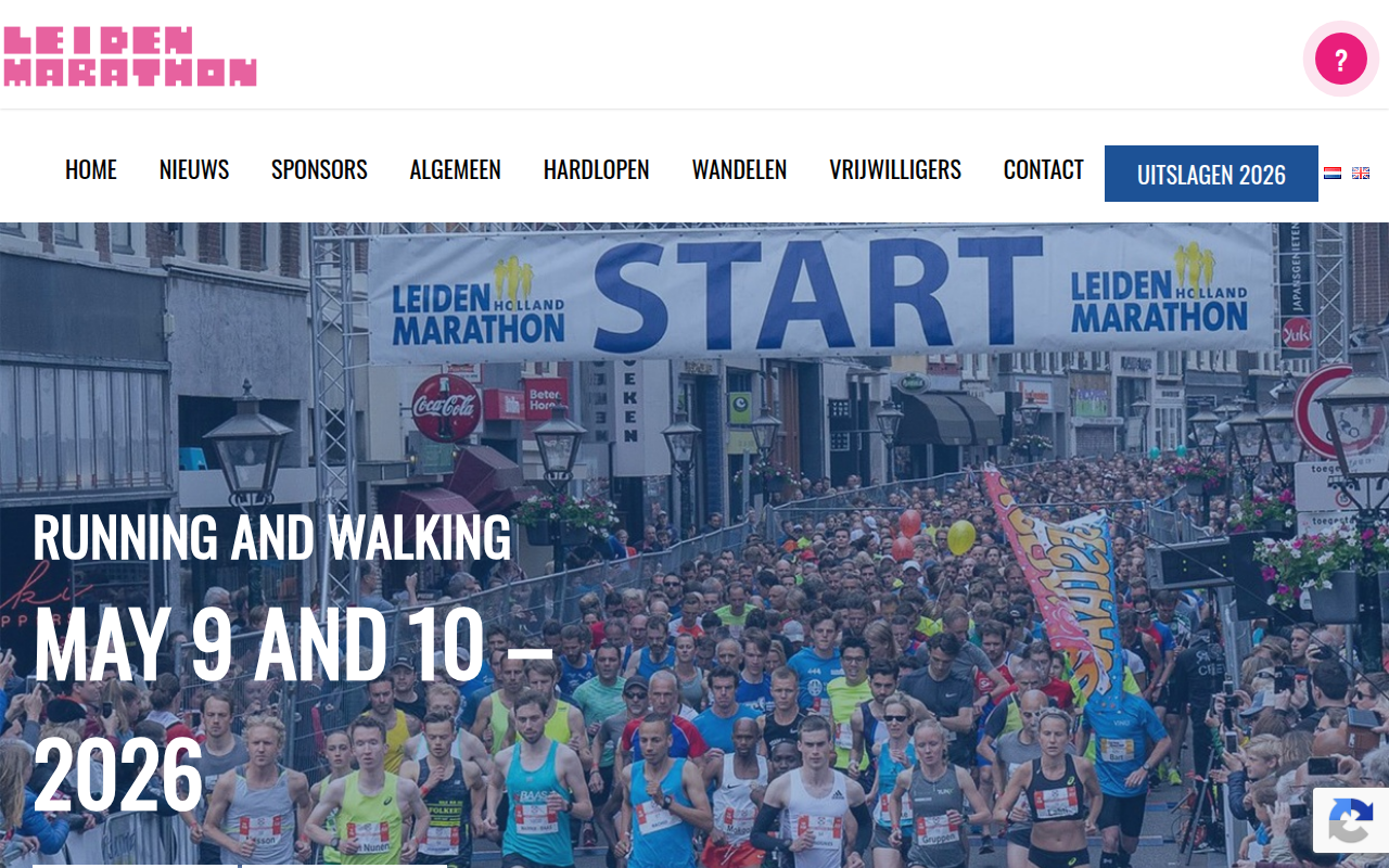 Screenshot van marathon.nl