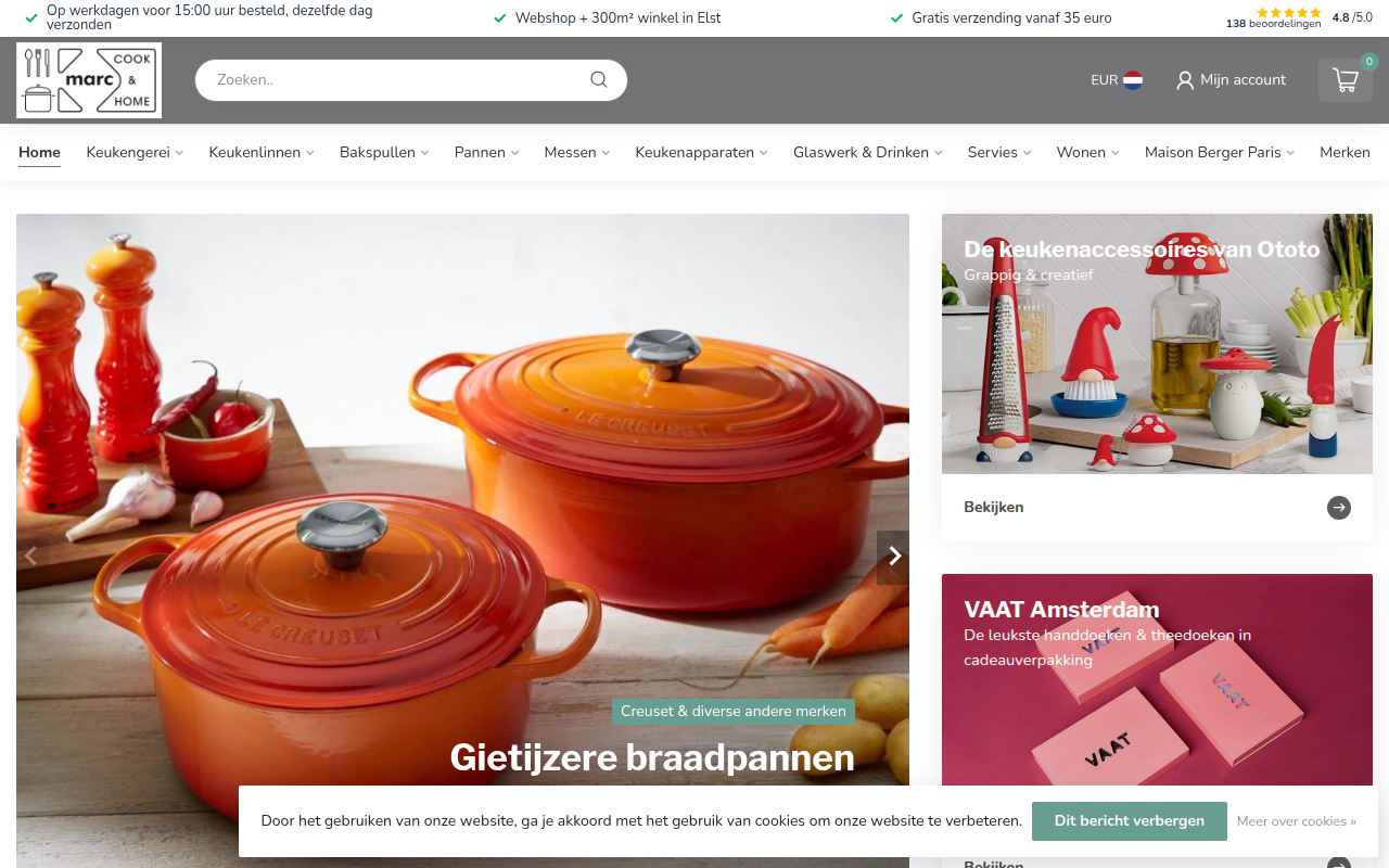 Screenshot van marc-home.nl