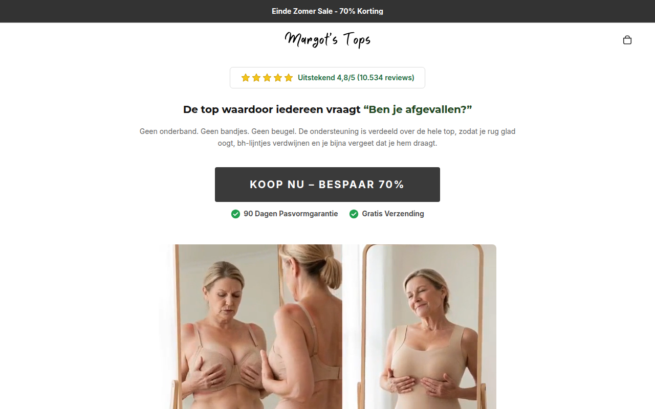 Screenshot van margos-tops.nl