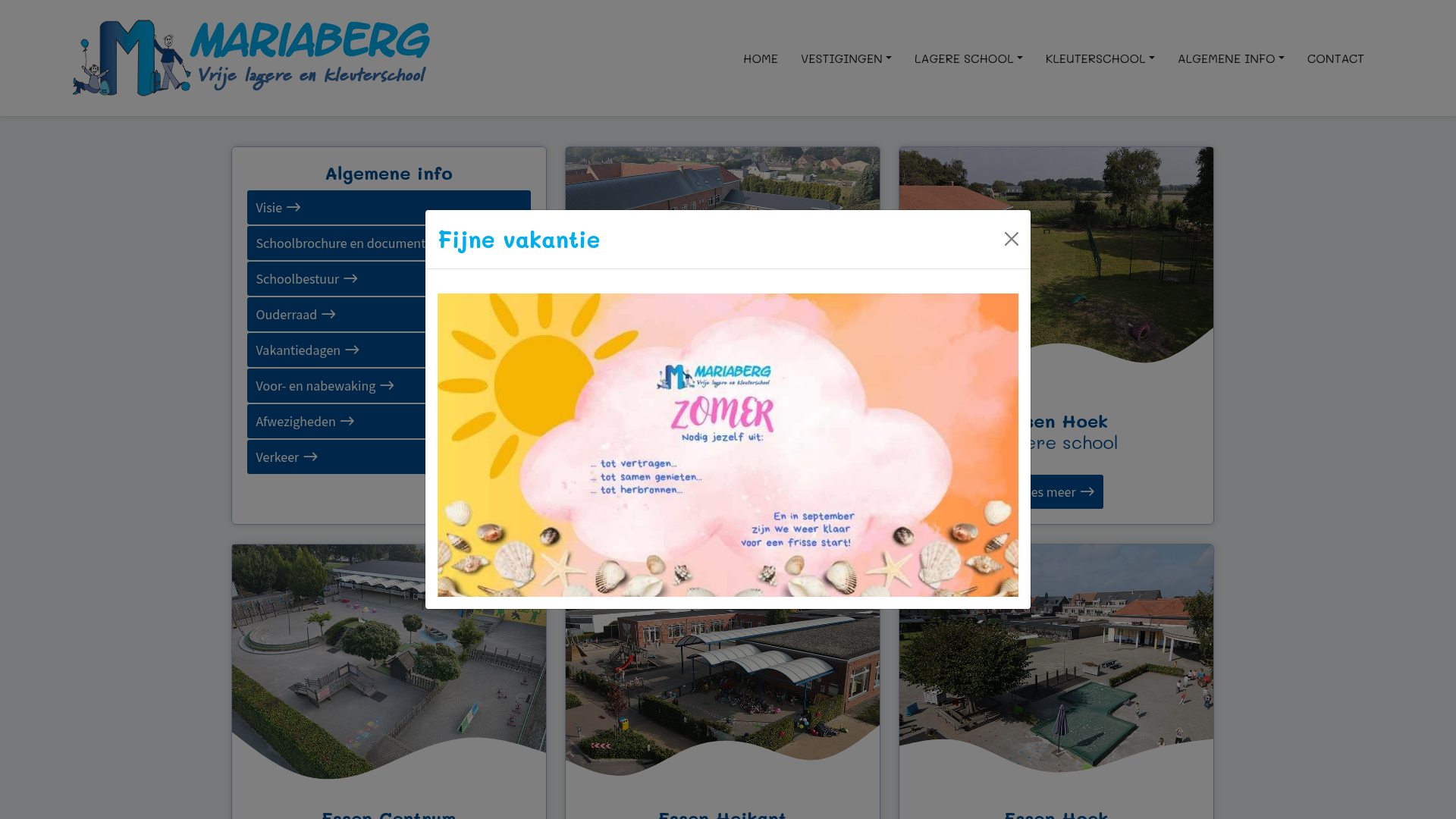 Screenshot van mariaberg.be