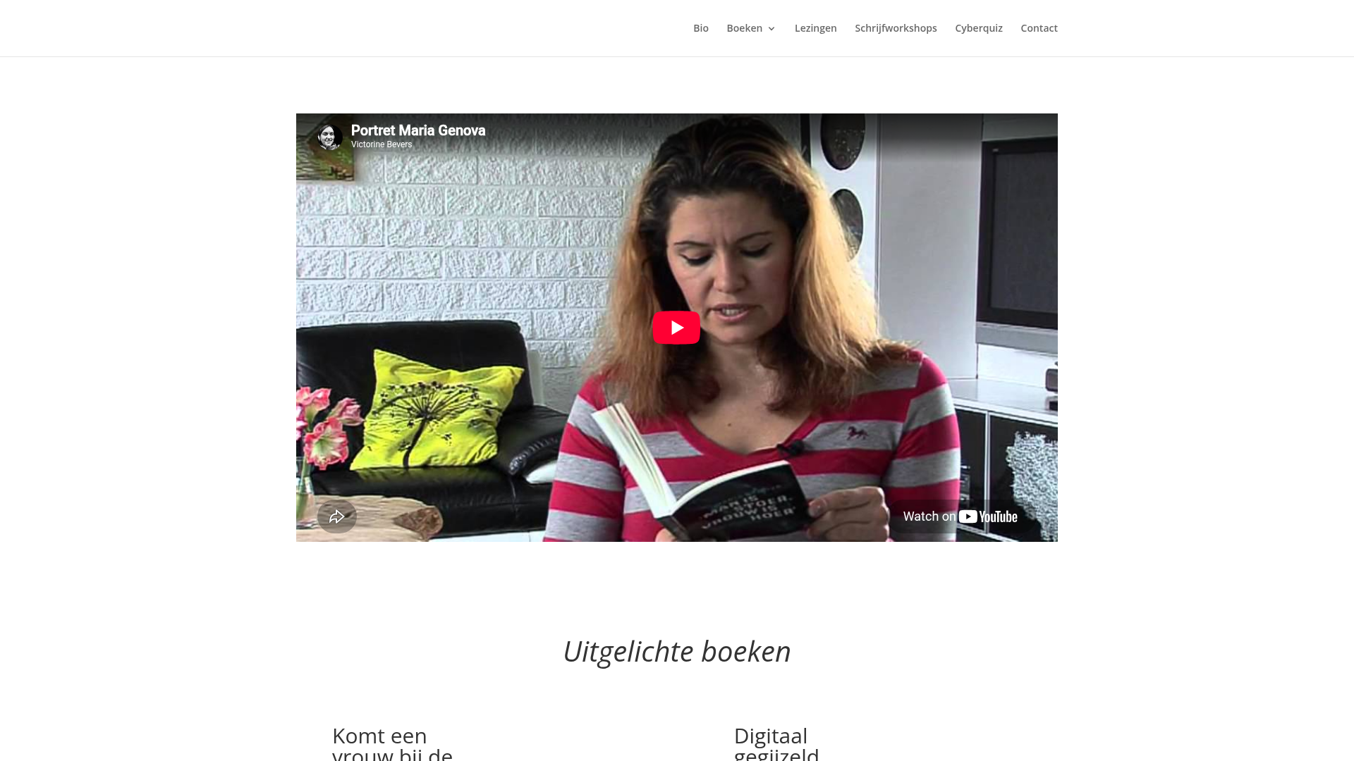 Screenshot van mariagenova.nl
