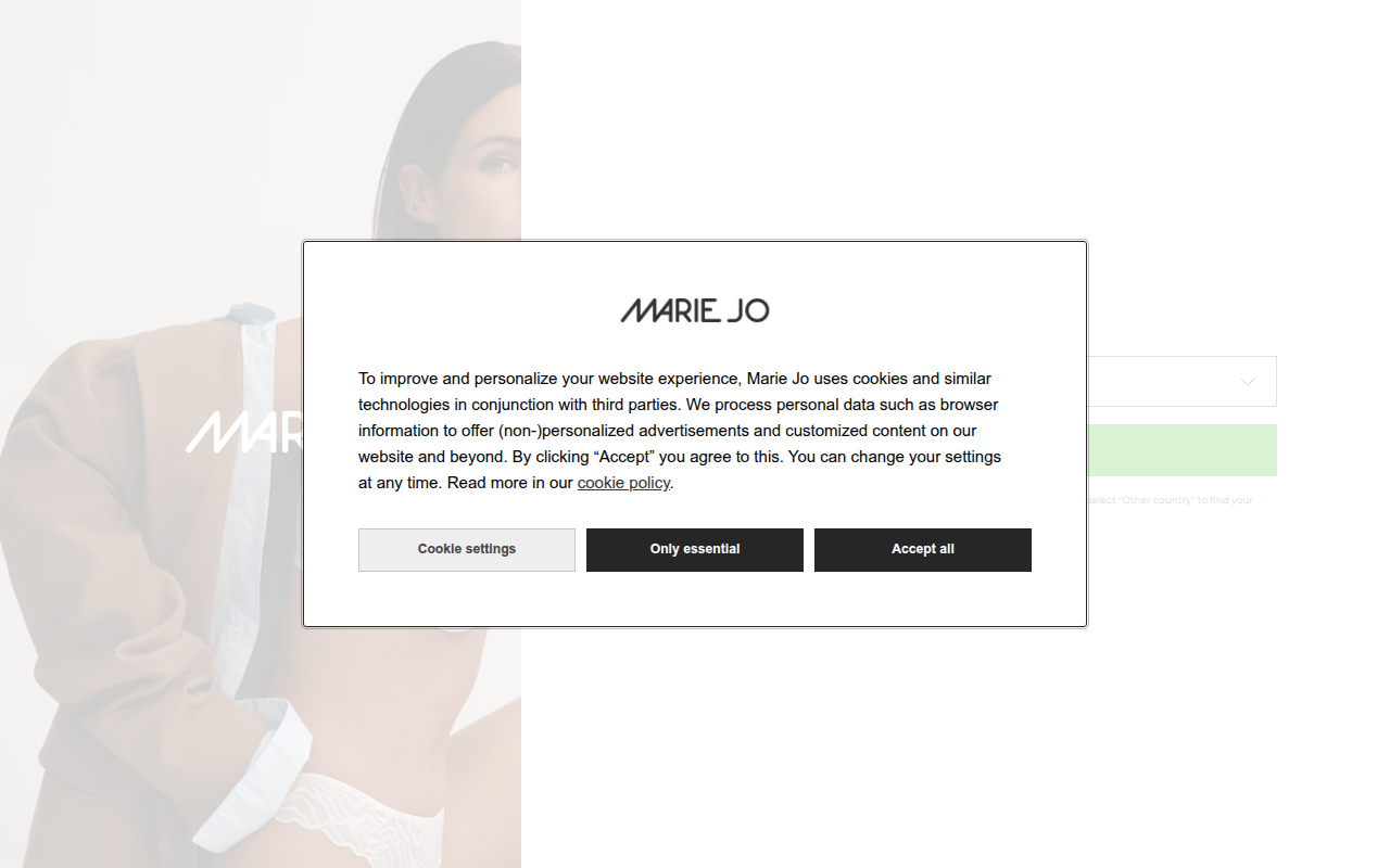 Screenshot van mariejo.com