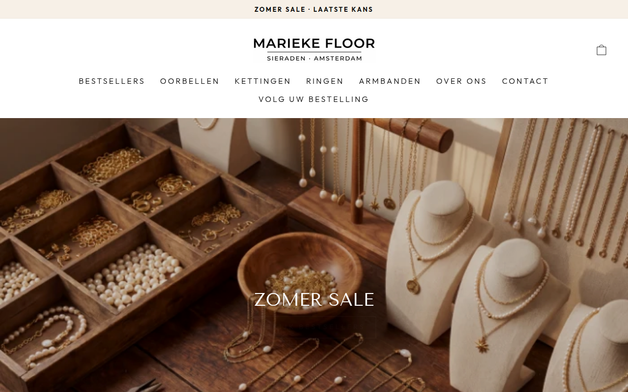 Screenshot van mariekefloor.nl