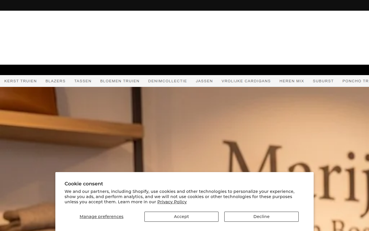 Screenshot van marijkedenbosch.nl