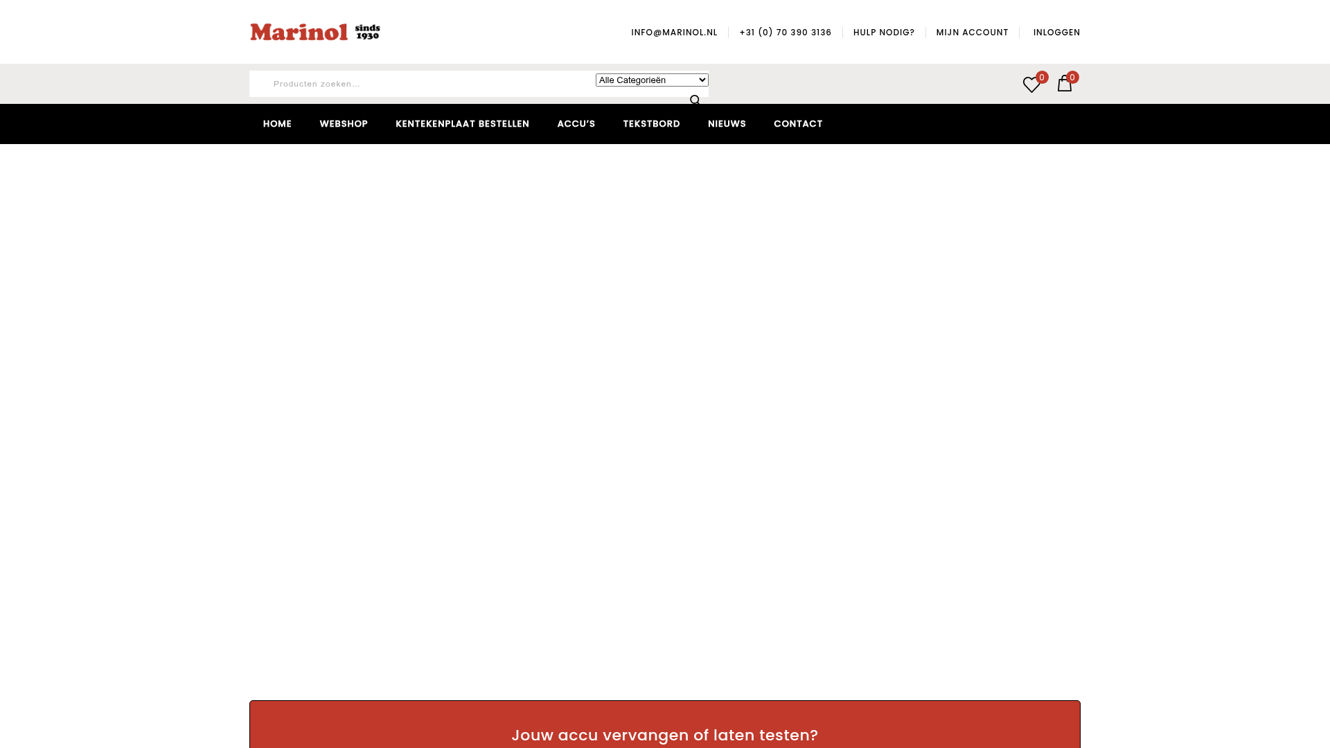 Screenshot van marinol.nl