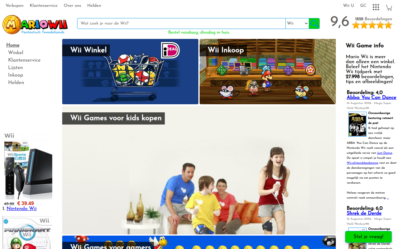 Screenshot van mariowii.nl