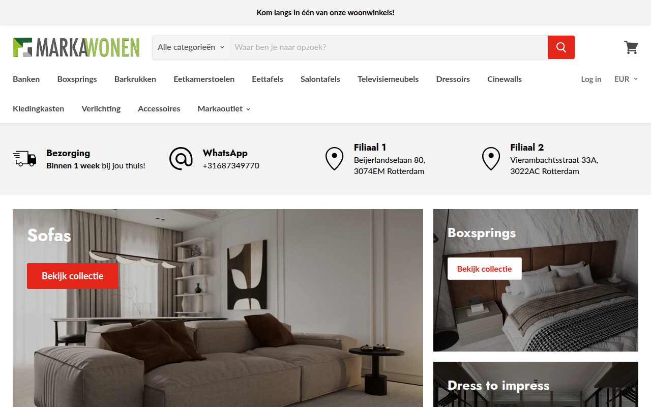 Screenshot van www.markawonen.nl