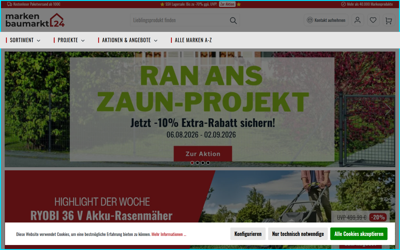 Screenshot van markenbaumarkt24.de