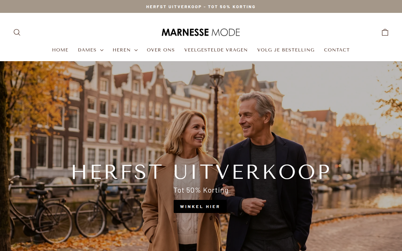 Screenshot van marnessemode.com