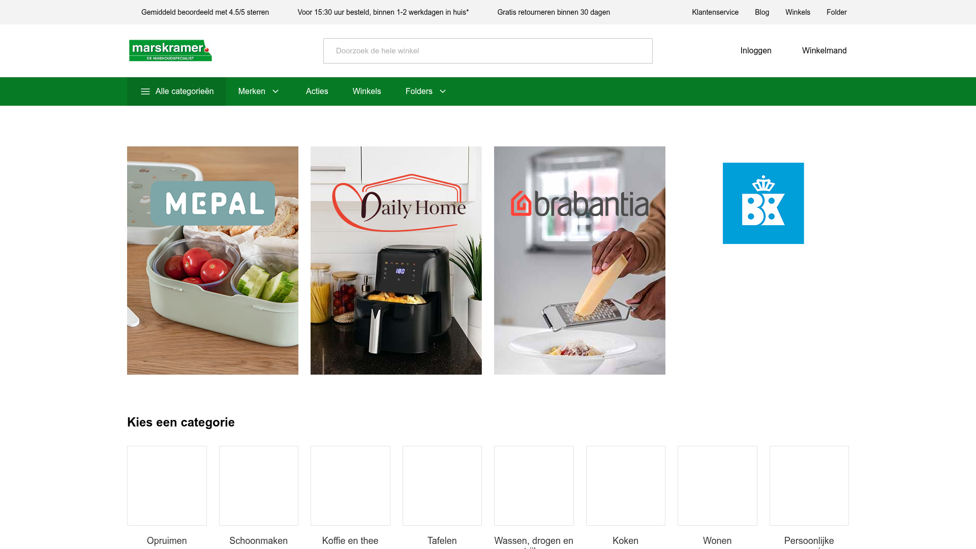 Screenshot van marskramer.nl