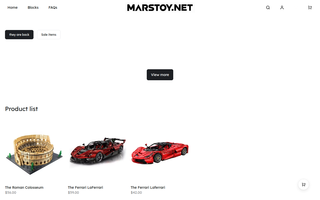 Screenshot van marstoy.net