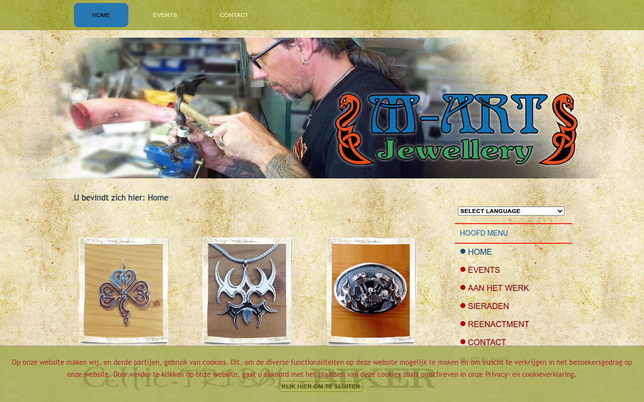 Screenshot van mart-jewellery.nl