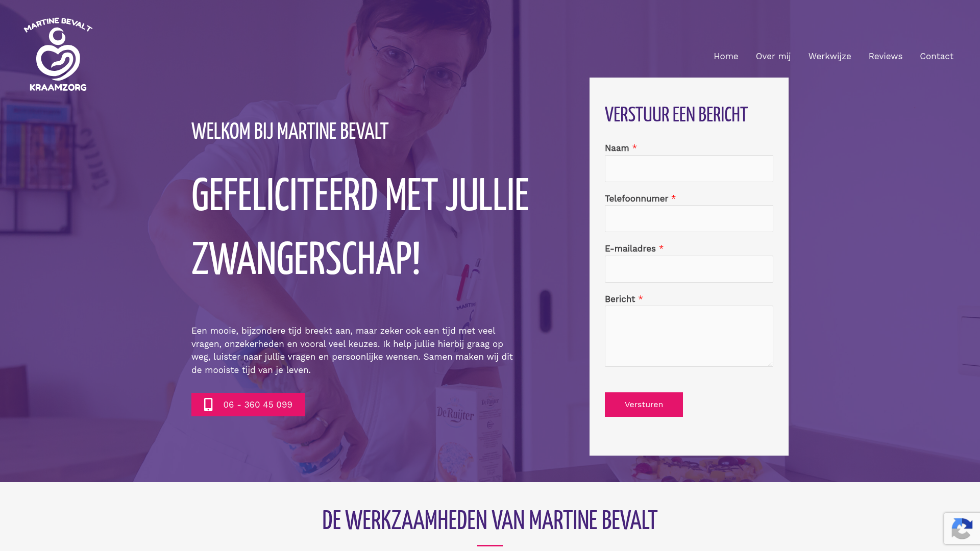 Screenshot van martinebevalt.nl