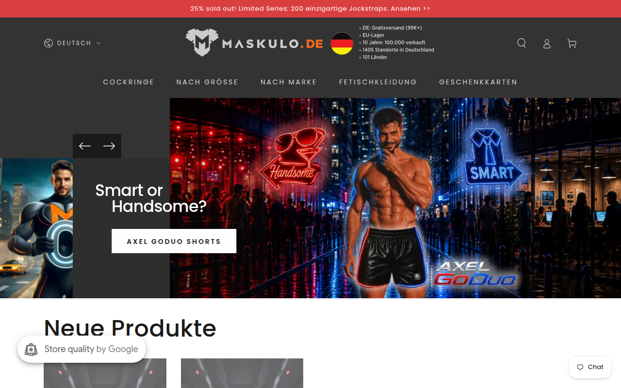 Screenshot van maskulo.com