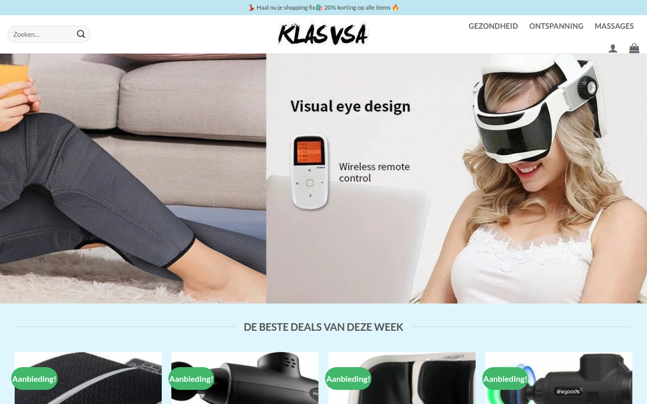 Screenshot van massages-shop.com