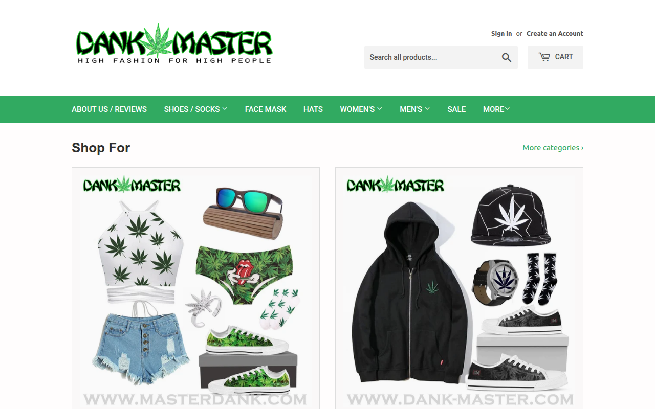 Screenshot van masterdank.com