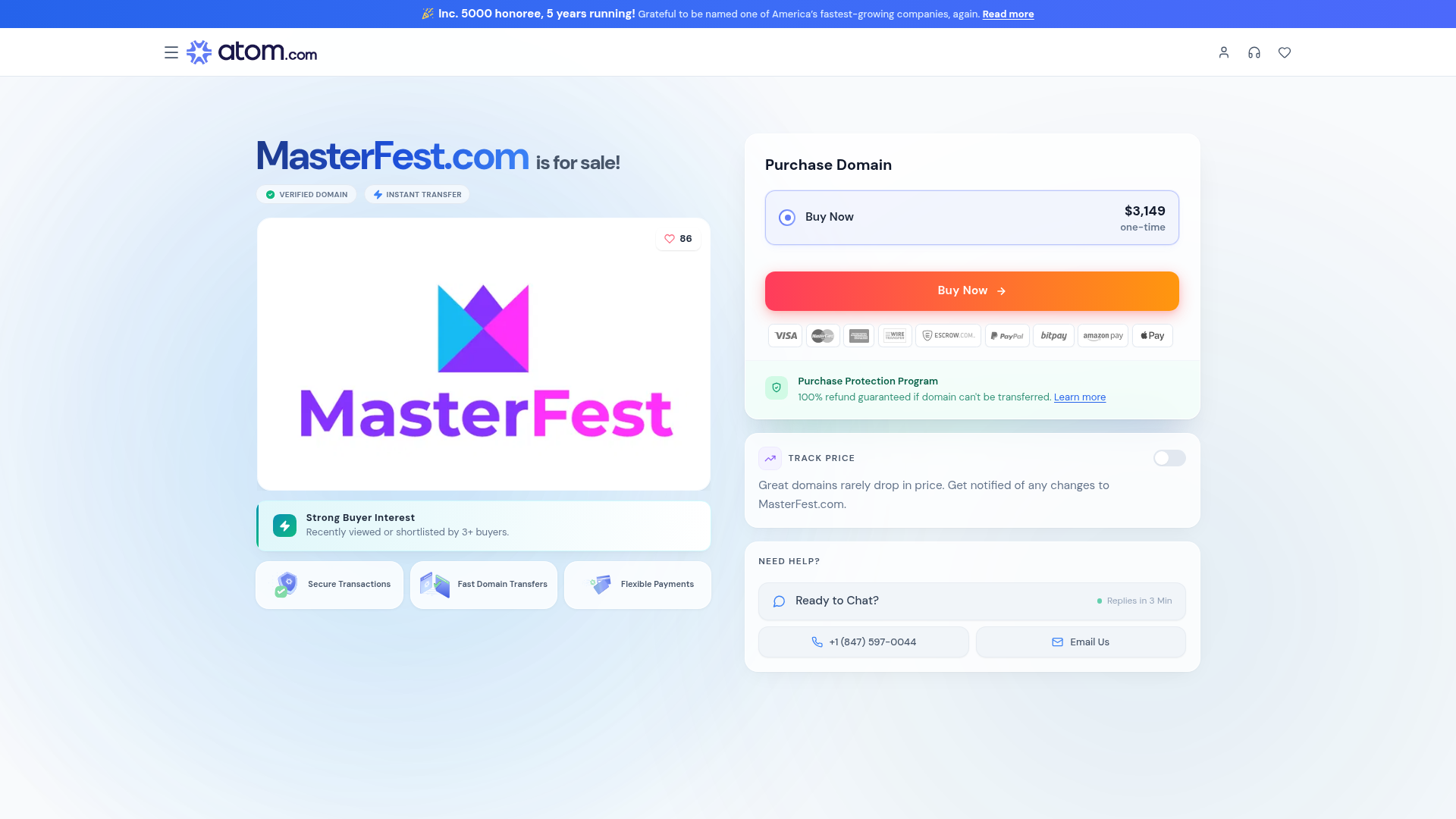 Screenshot van masterfest.com